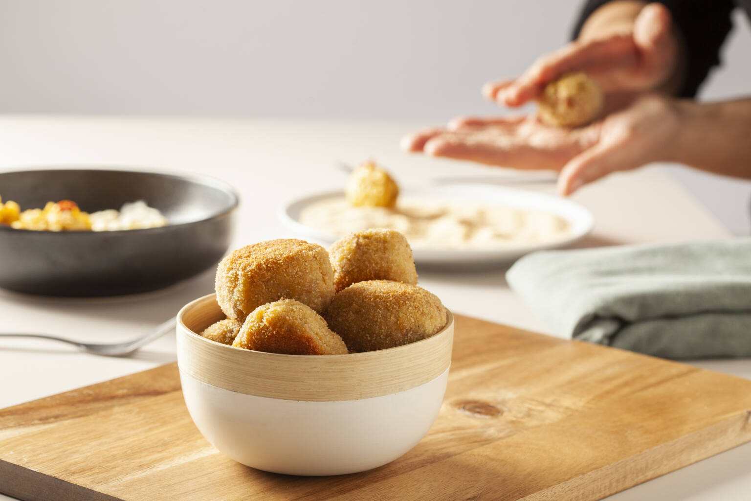 Croquetas de Risotto con Mozzarella Trevijano