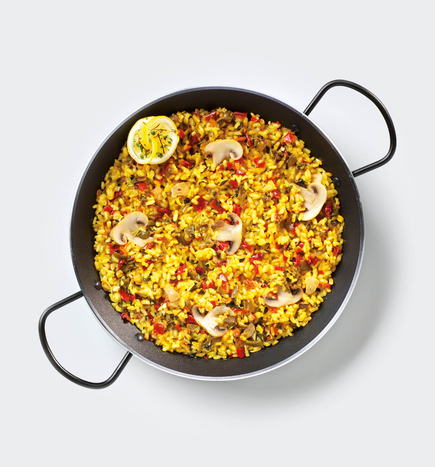 Paella with a selection of 6 vegetables Trevijano