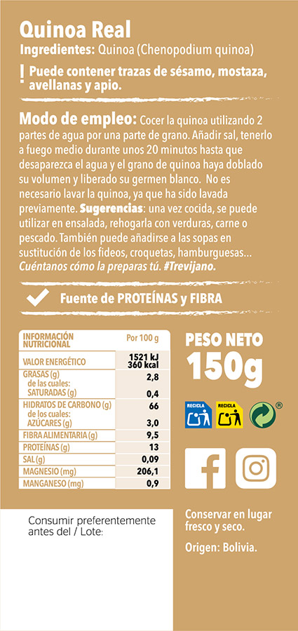 QUINOA REAL BIO EL GRANERO INTEGRAL 500G - Herbolario Natur&Go