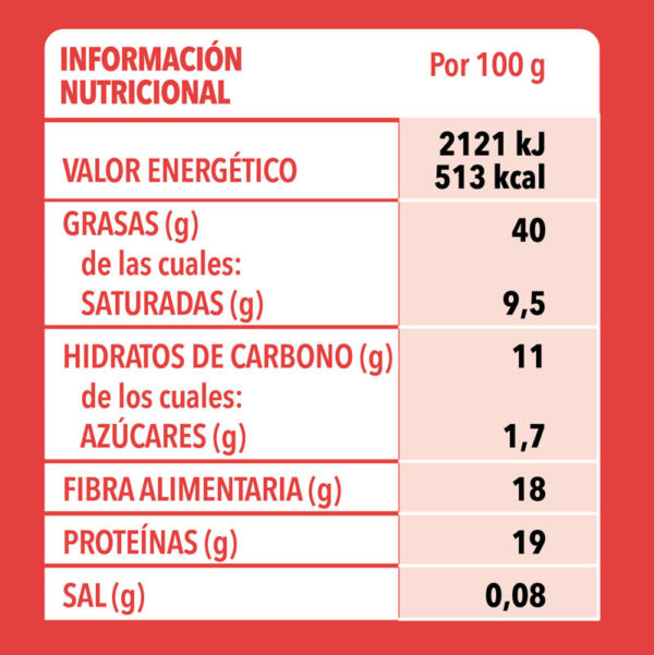 Semillas Amapola150g Info Nutri