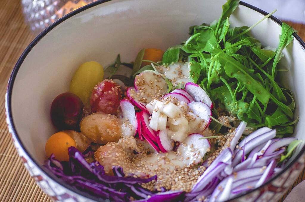 Receta Ensalada Pera Sesamo